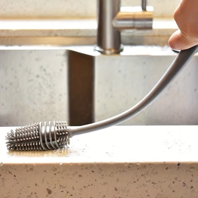 Silicone Cup Brush Long Handle Household Brush Without Dead Corners
