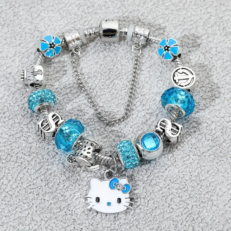 Luxury Crystal Beads Bangle Men Diy Bracelet Hello - Temu