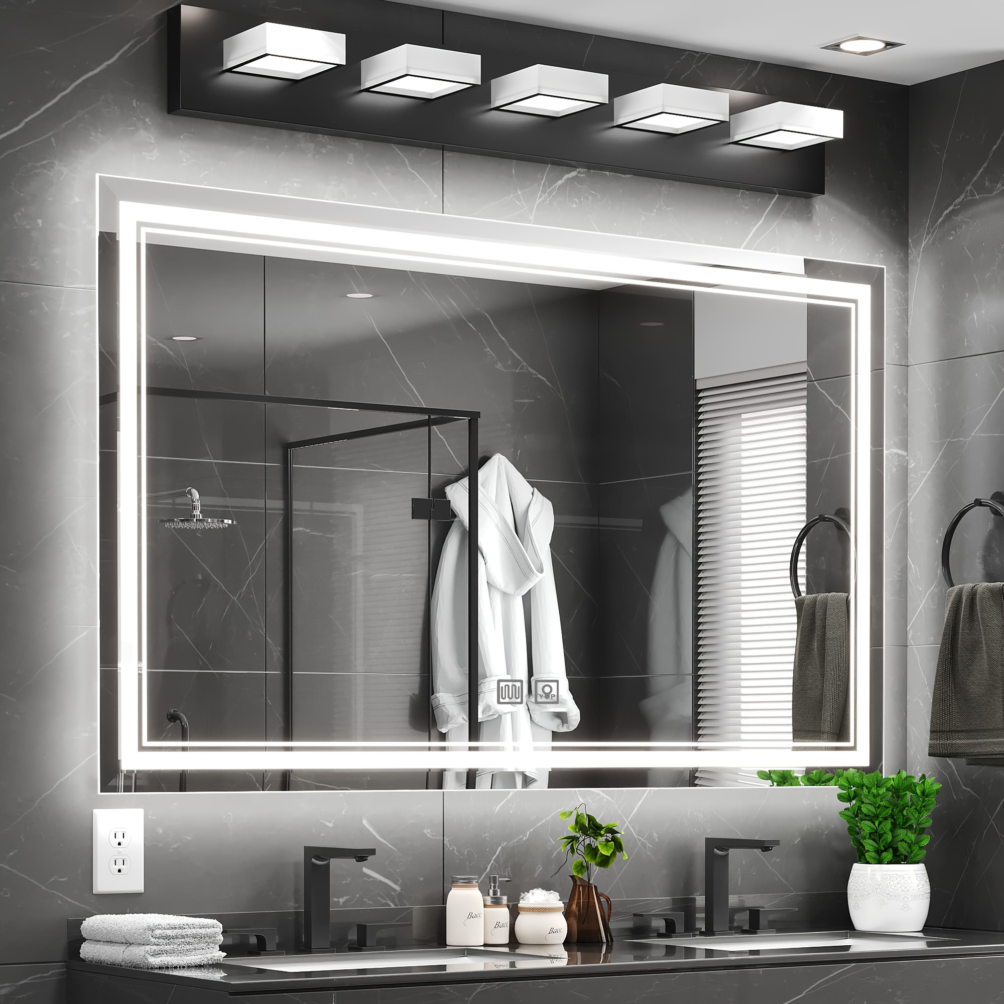 Upgraded Led Bathroom Mirror Ip54 Enhanced Anti fog Mirror - Temu