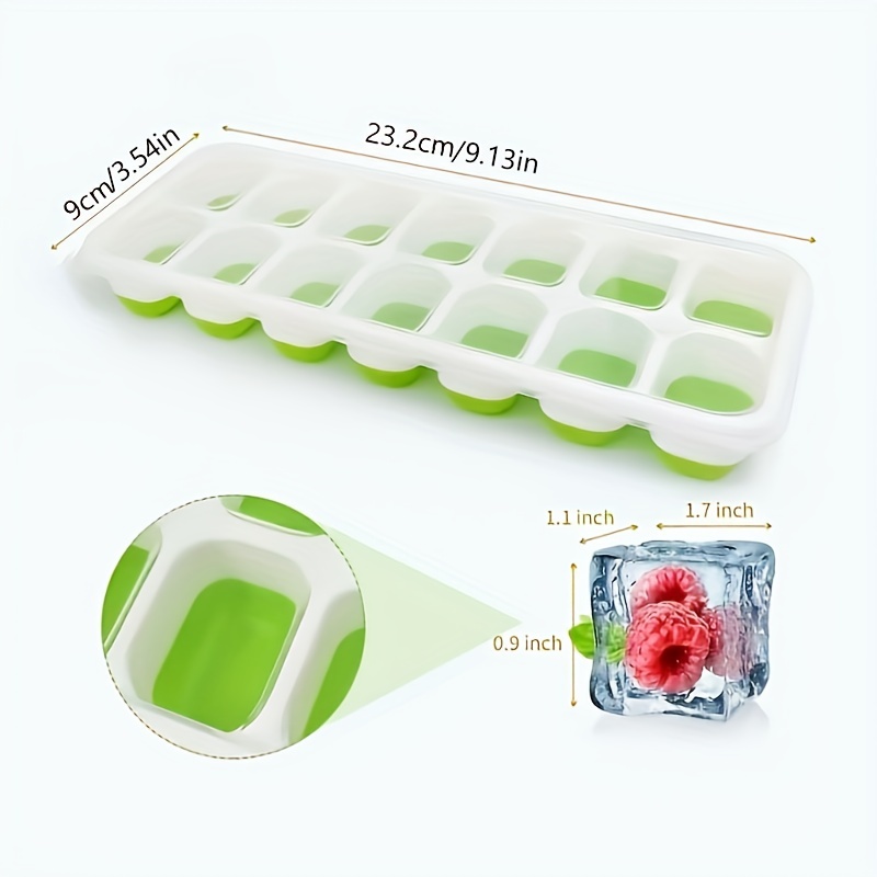 Ice Cube Trays, Easy-release Silicone & Flexible 14-ice Cube Trays With  Spill-resistant Removable Lid, Lfgb Certified And Bpa Free, For Cocktail,  Freezer, Stackable Ice Trays With Covers - Temu