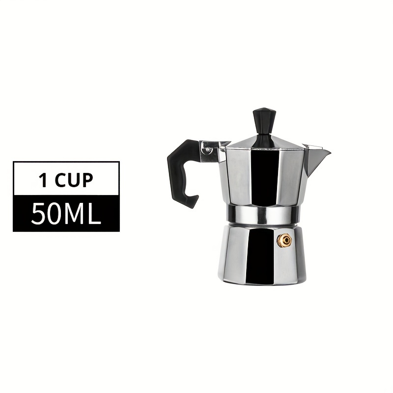 FCUS Stovetop Espresso Maker, 6cup/300ml Grecas Coffee Maker Moka Pot,  Stainless Steel Italian Classic Espresso Moka Pot, Induction Compatible