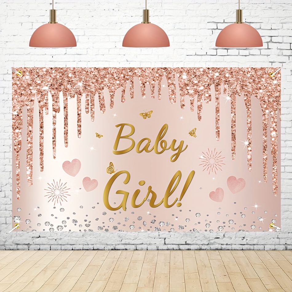 Bebe Fille Baby Shower Photo Booth Props Rose. Bébé Photo
