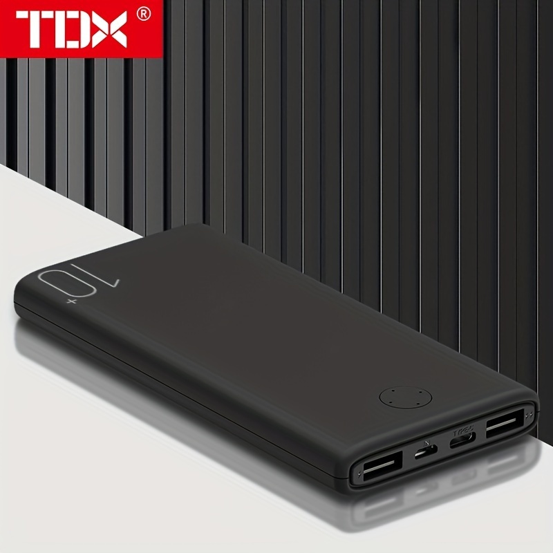 10000mAh Portable Power Bank - Ultra Slim USB-C Charger for iPhone, Android & Tablets