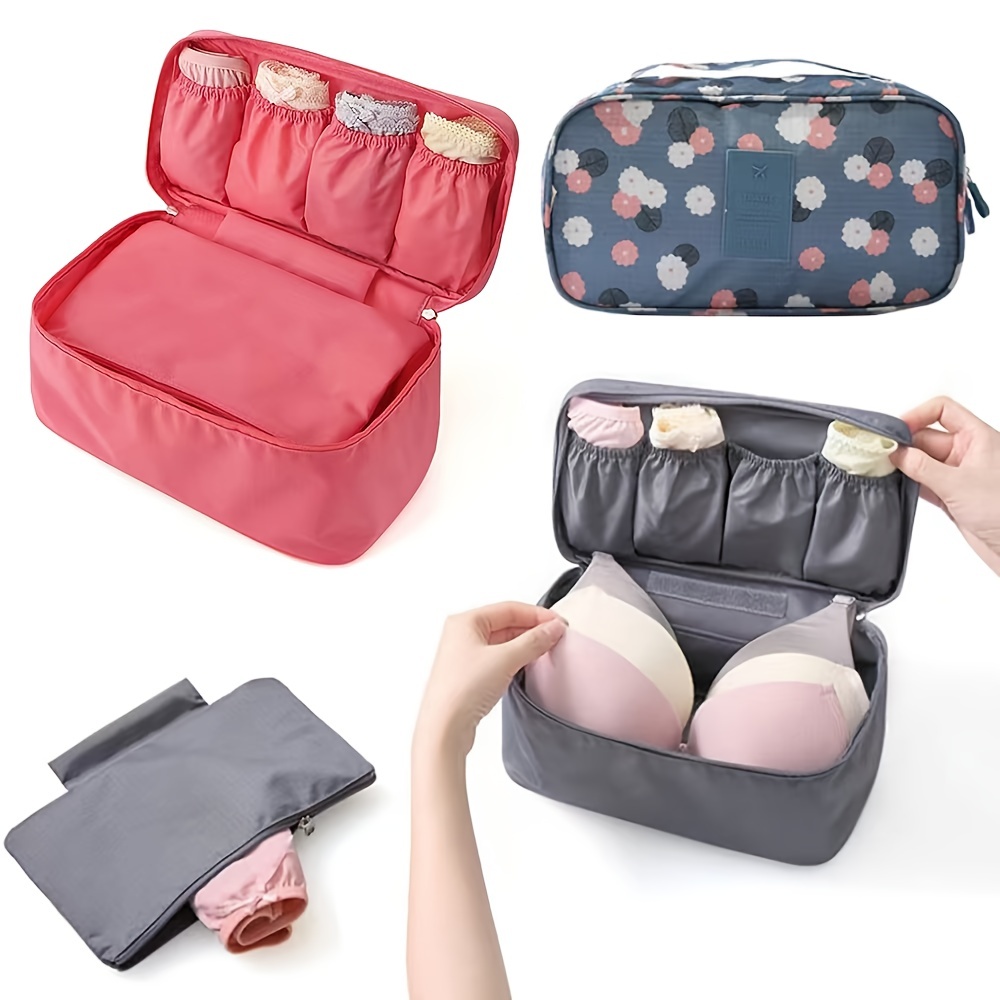 Portable Travel Underwear Storage Bag Foldable Bras Socks - Temu