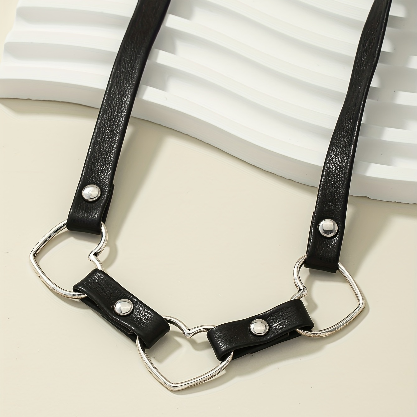 Sexy Punk Style Personality Pu Leather Love Choker Women's - Temu