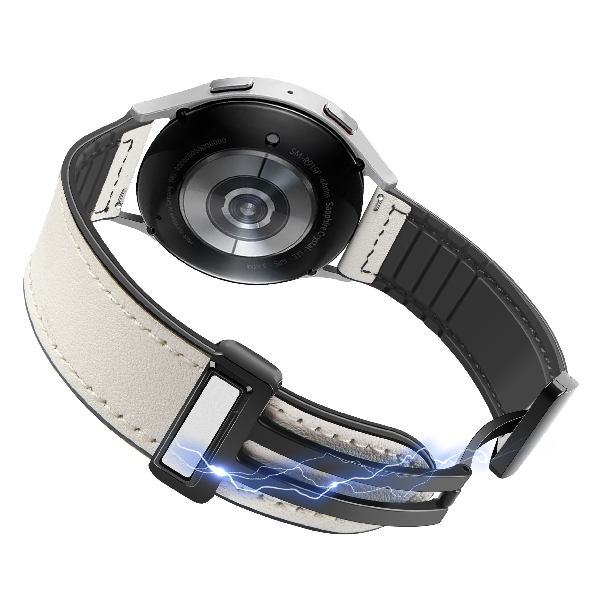 Bracelet À Boucle Magnétique En Cuir Artificiel De 22 Mm Compatible Avec  Galaxy Watch 46 Mm/Gear S3 Garmin Sports Bracelet De Remplacement - Temu  France