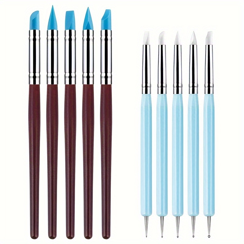 10Pcs Silicone Clay Sculpting Tool, Modeling Dotting Tool & Pottery Craft  Use for DIY Handicraft 
