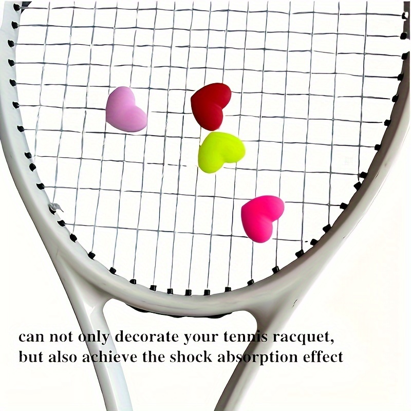 4 PCS Tennis Ball Shock Absorbers - Silicone Racket Dampeners