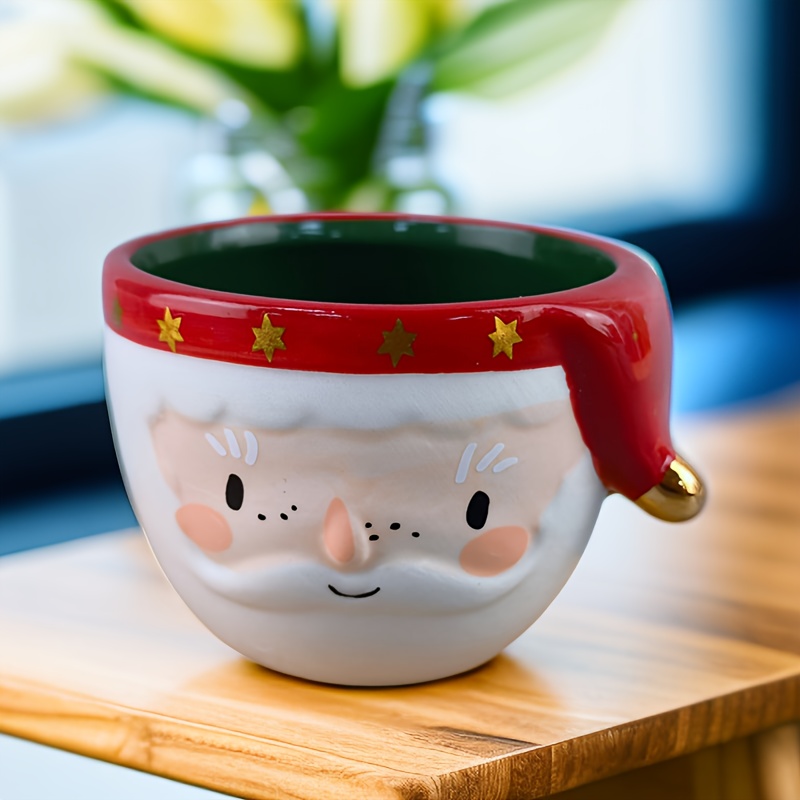 Christmas Ceramic Coffee Tea Cup Mug Cute Snowman Mug Red - Temu
