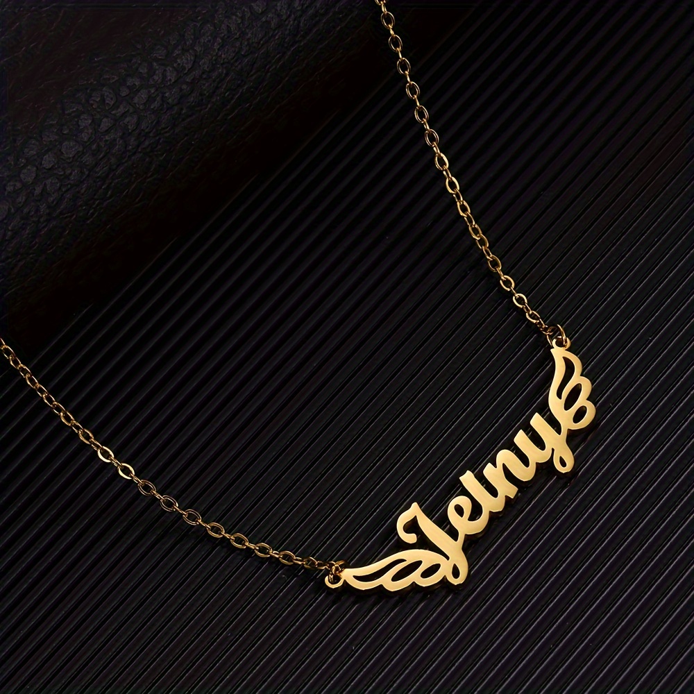 Custom Angel Wings Name Necklace — Personalized Gift