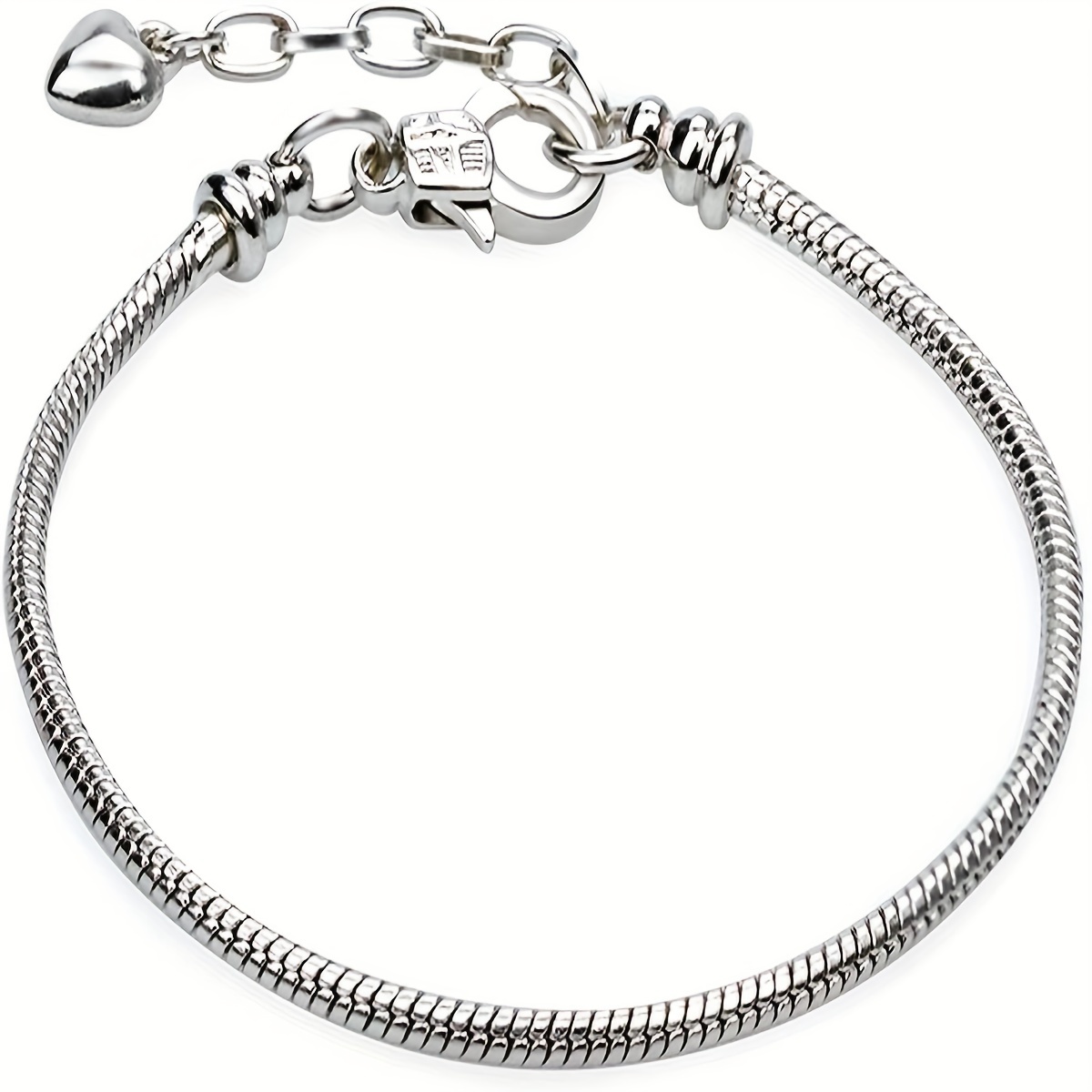 Bracelet Chain Snake Chain Charm Bracelet With Heart Shape - Temu
