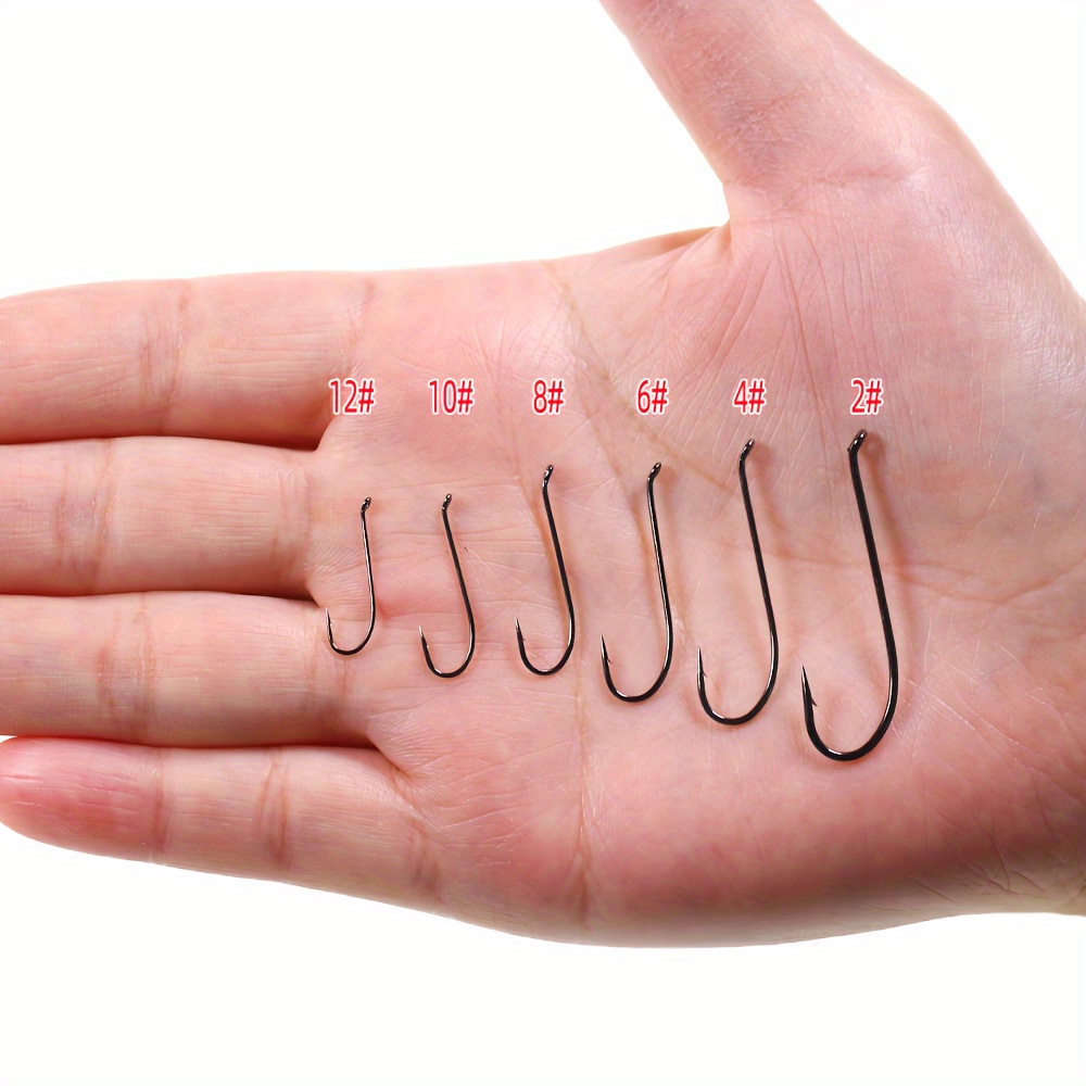 200 Pack Fly Tying Hooks,Nymph Tying Hook for Fly Fishing,Dry Fly Fishing  Hooks Hign Carbon Steel Long Shank Jig Hook with Tackle Box Gold&Silver