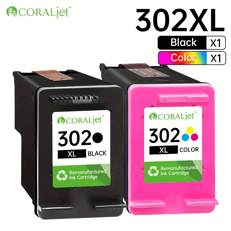 hicor 302 XL Ink Cartridge For HP 302 Remanufactured Officejet 3830 3831  3832 3833 3834 4650 4652 4657 Envy 4510 4511 4512