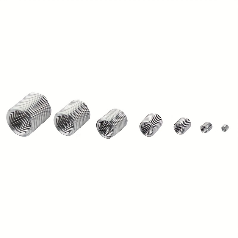 75Pcs Threaded Insert Kit Stainless Steel Silver M3 M4 M5 Internal Thread  Nut Kit for Thread Repair and Protection