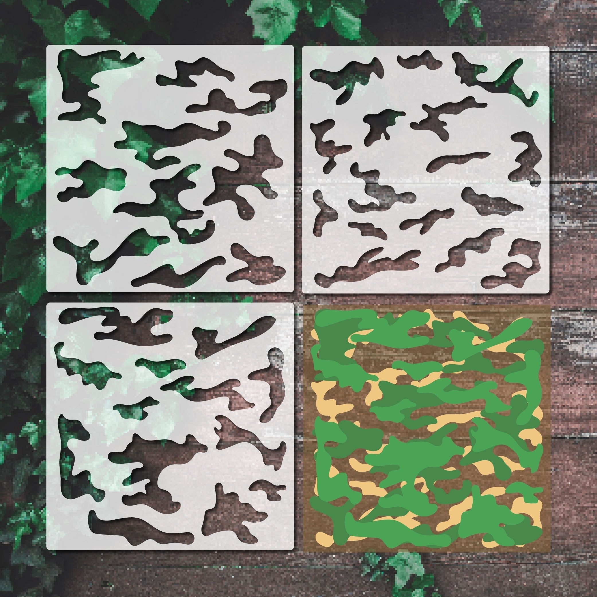 Camouflage Stencil Kit Reusable Camouflage Painting Stencils - Temu