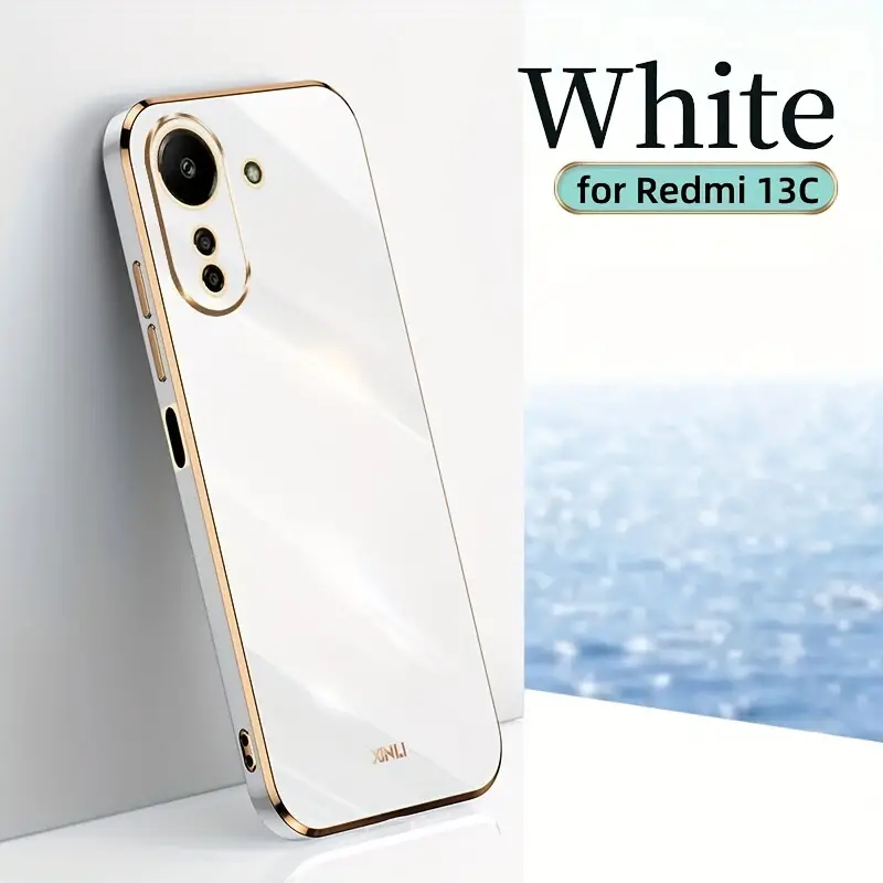 For XiaoMi RedMi 13C, Luxury Transparent Clear Case Soft TPU Rubber Slim  Cover