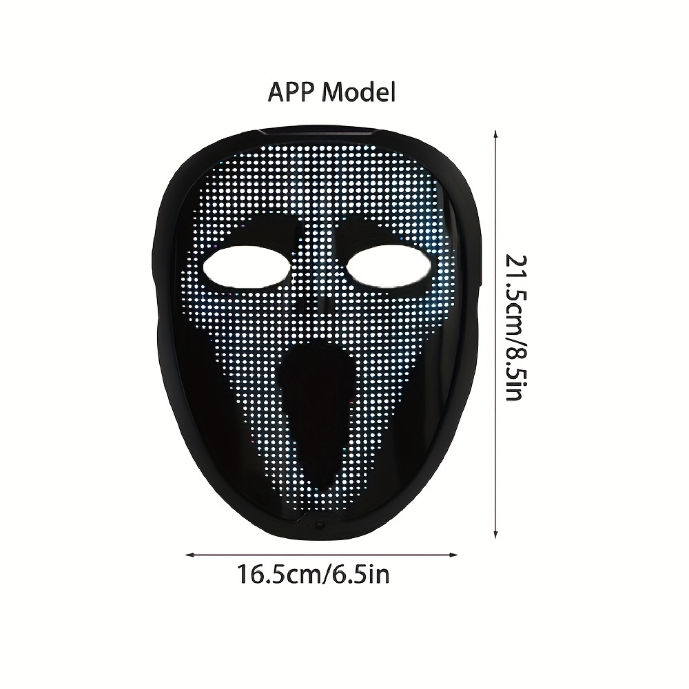 Face Transforming Led Mask App Controlled Programmable Led - Temu New  Zealand