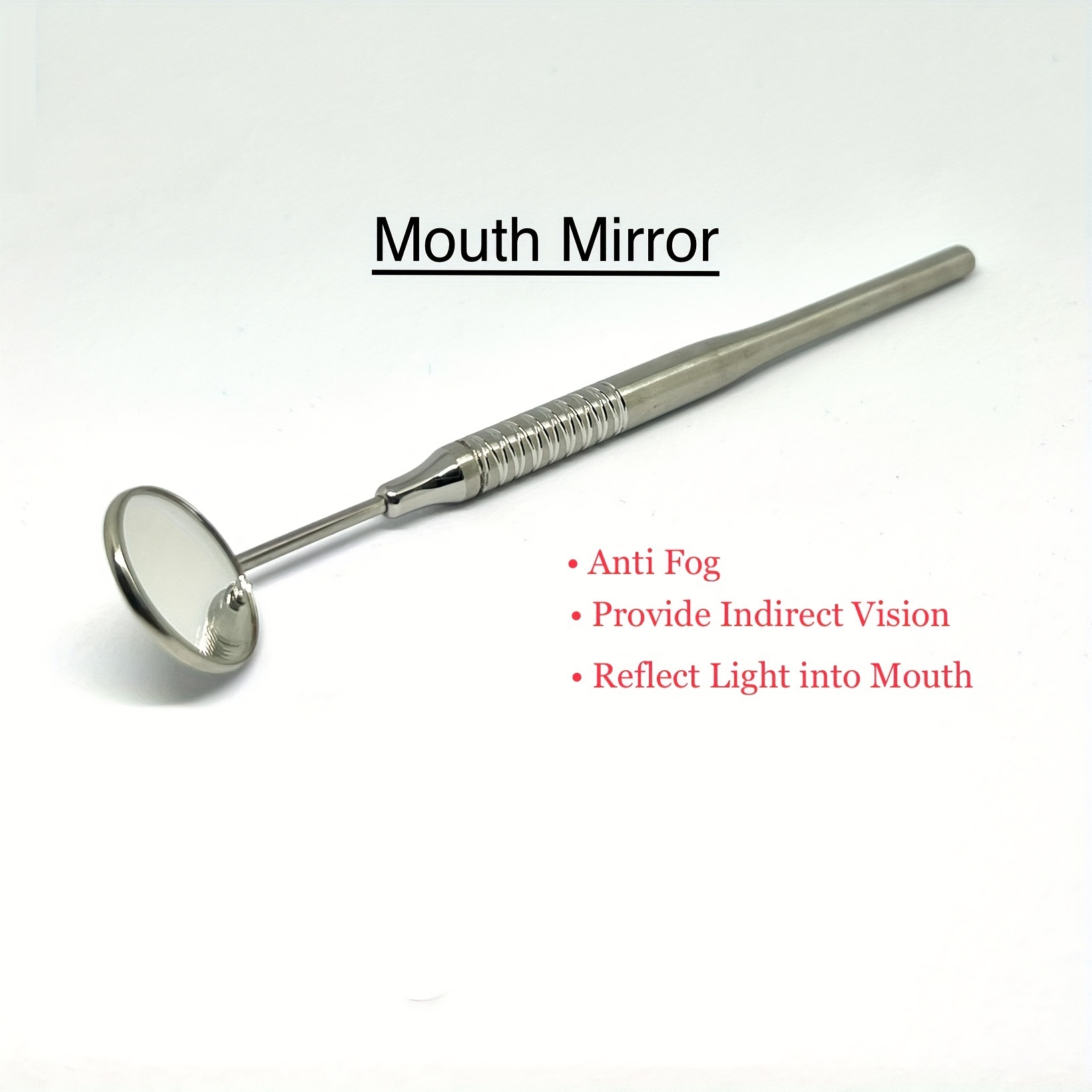 KIMISS outils de dentiste Miroir dentaire poignée dents cavité buccale anti- buée poignée miroir double face avec lumière LED - Cdiscount Au quotidien