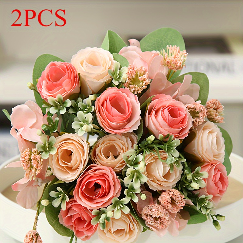 Artificial Rose Flower Single Branch Mini Rose Flower Real - Temu