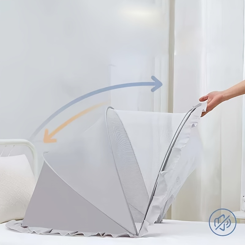 Portable Baby Mosquito Net with Light, Foldable & Windproof