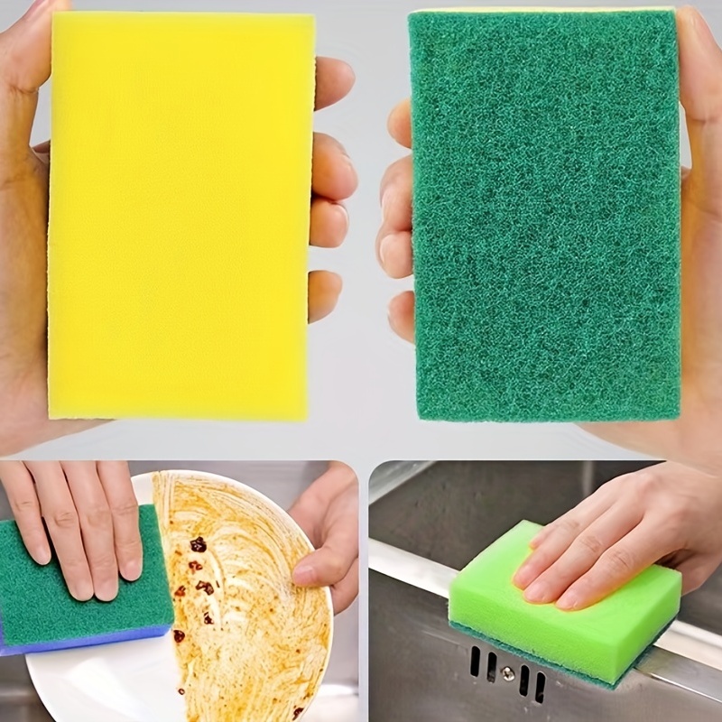 5pcs Yellow Kitchen Cleaning Sponges