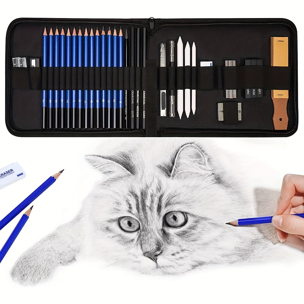Seamiart 36pcs Professional Painting Sketch Set with Charcoal