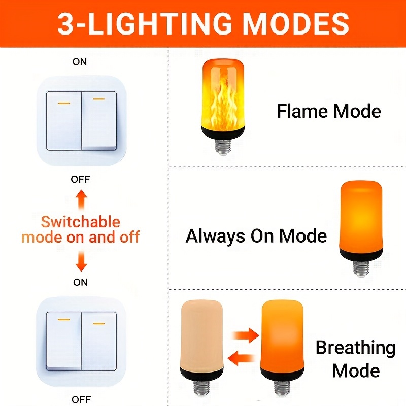 Ampoules à flamme LED Ampoule vacillante à 4 modes avec - Temu Belgium