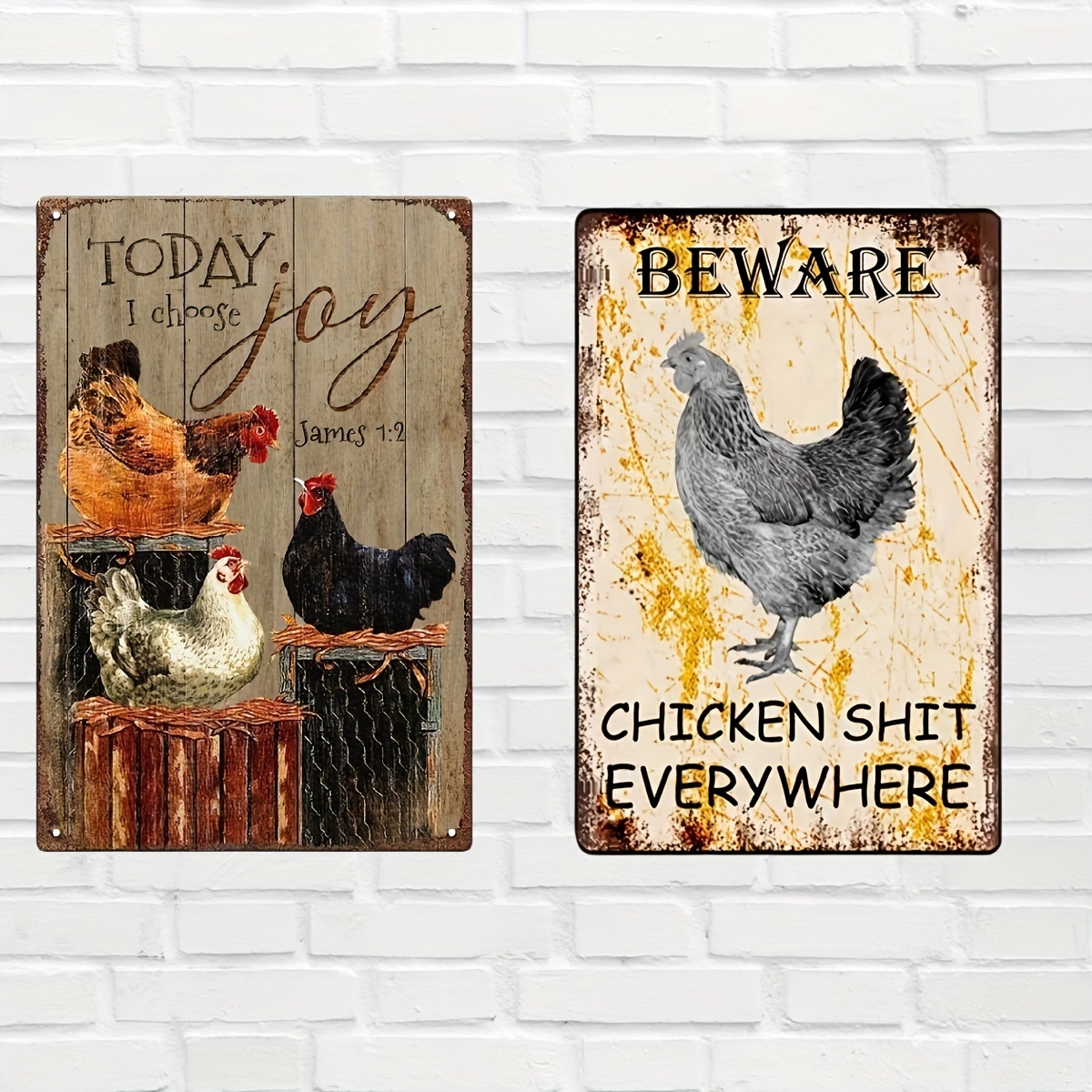  Beer Posters for Man Cave Beware of Rooster Metal Sign