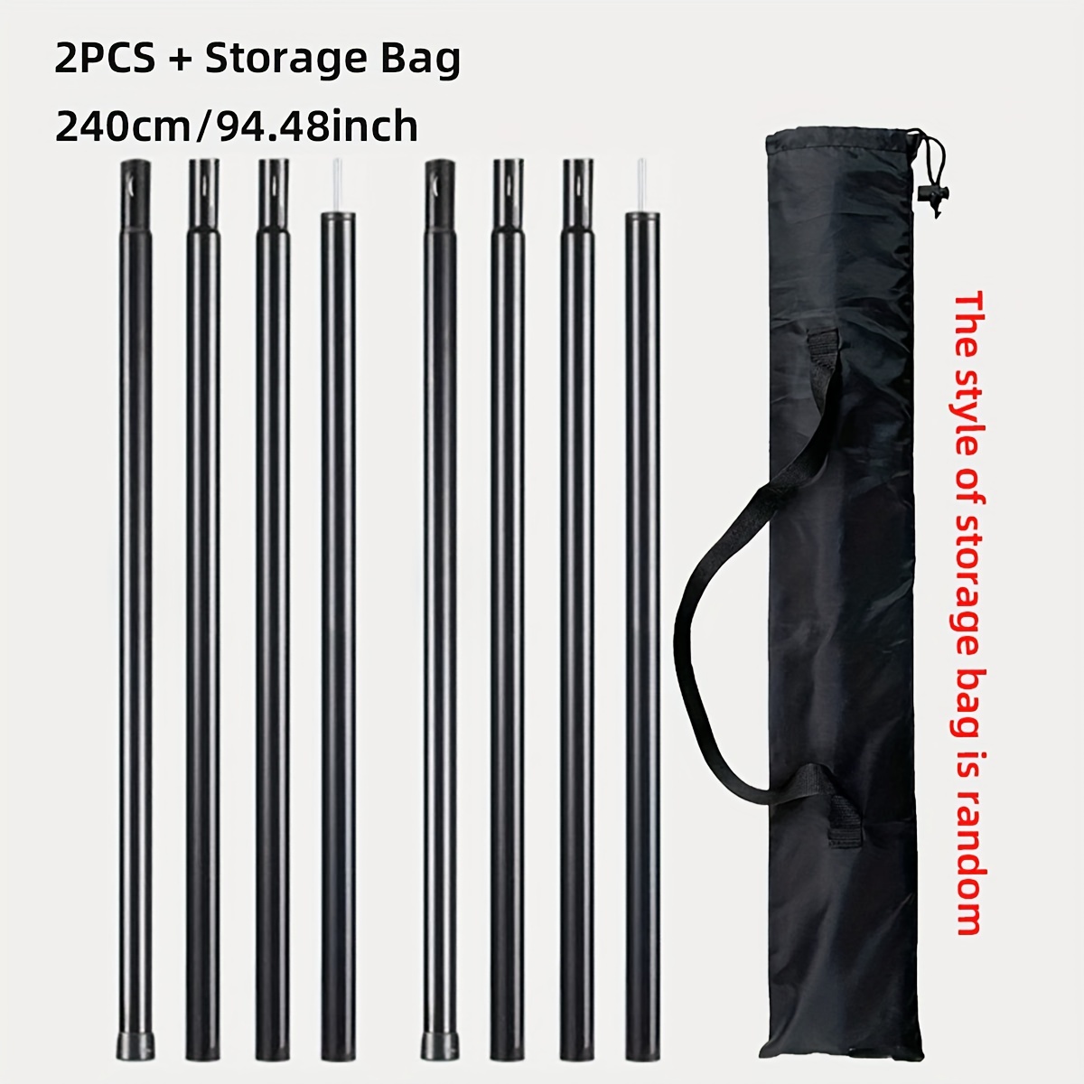 FRCOLOR 2PCS Outdoor Tent Pole Storage Bag Storage Pouch