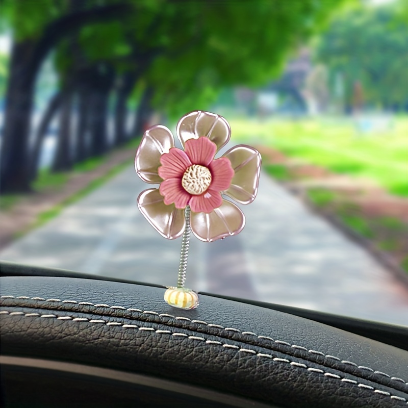 New Car Accessories Cute Healing Series Shaking Flower Ornaments For Car  Center Console Decoration