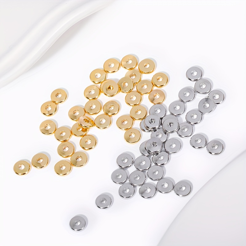 Flat Round Spacer Beads, Gold Filled Gear Shaped Spacer Bead for
