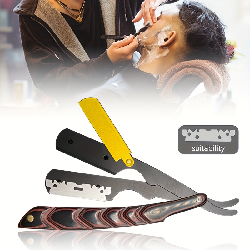 100 Blades + Facón Classic Professional Straight Edge Barber Razor - Salon Quality Cut Throat Shavette