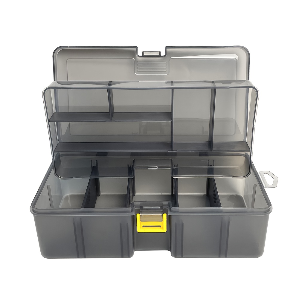 1pc Double-sided Tool Storage Box With Lid, Parts Organizer Box, Plastic  Household Screw Storage Box, Electronic Accessories Box, Garage Tool Storage