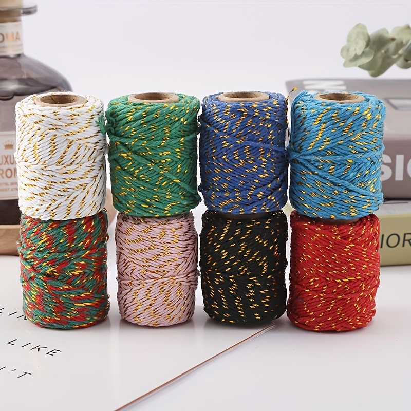 Twine String Christmas Golden Silvery Twine String Cotton - Temu