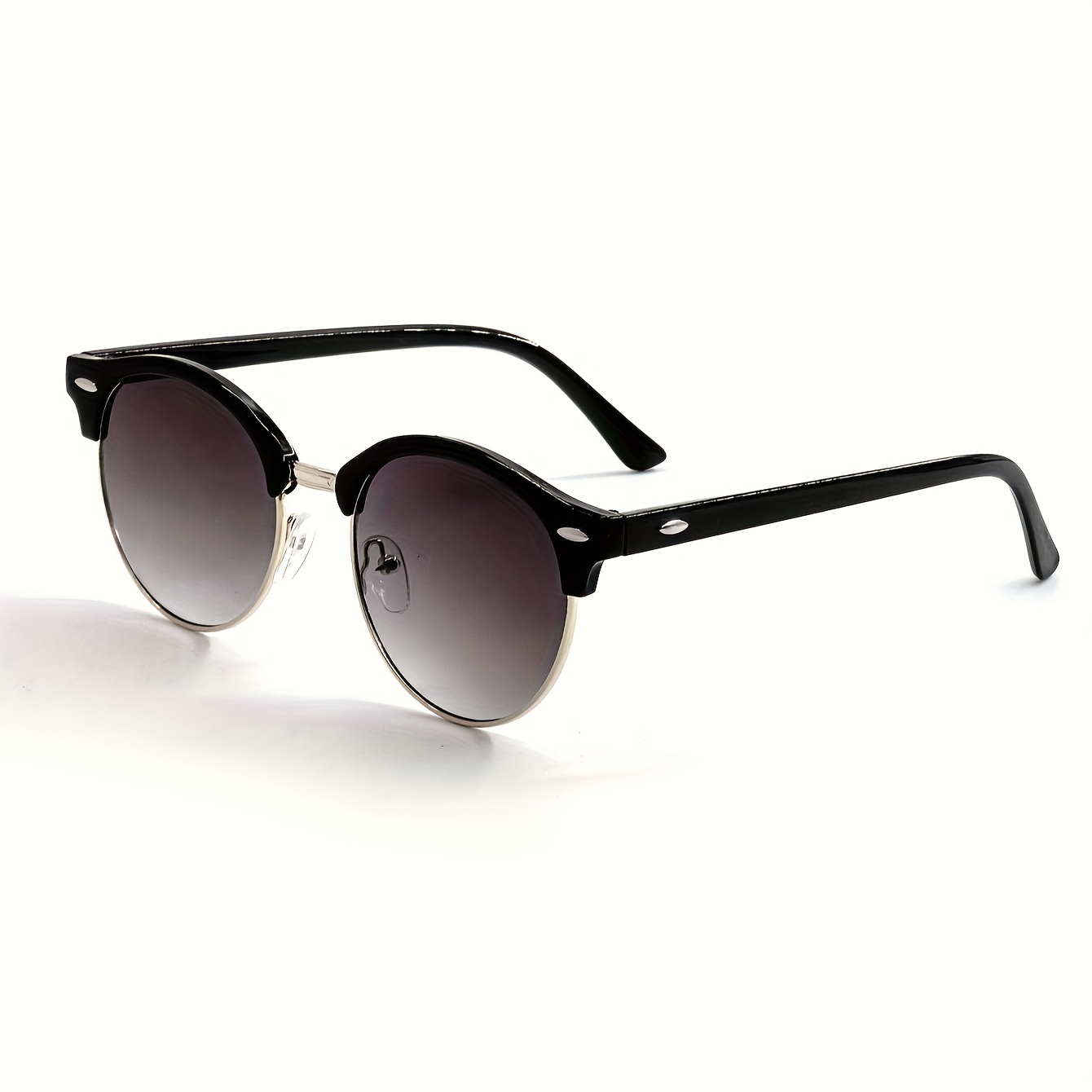 Men's Vintage Luxury Pc Lens Round Driving Sunglasses - Temu