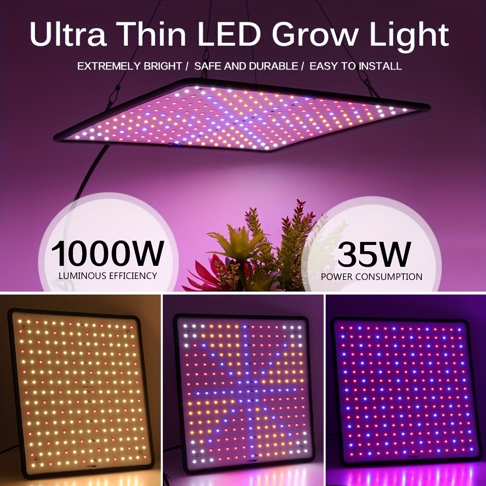 Led Grow Light Indoor Plants Power Consumption Luminous - Temu Canada