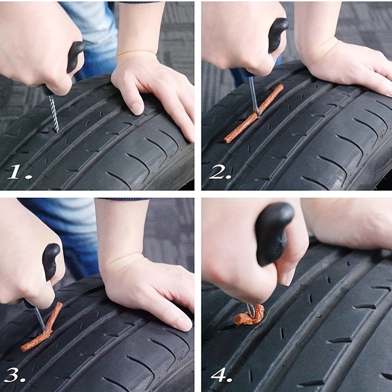 Tiras Reparación Neumáticos Sellos Pegamento Goma Sin Cámara - Temu