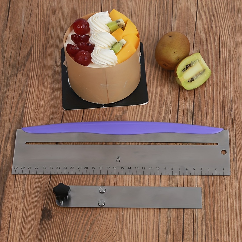 Grattoir à gâteau en acrylique plus lisse spatules à Fondant réglables bord  de gâteau crème plus
