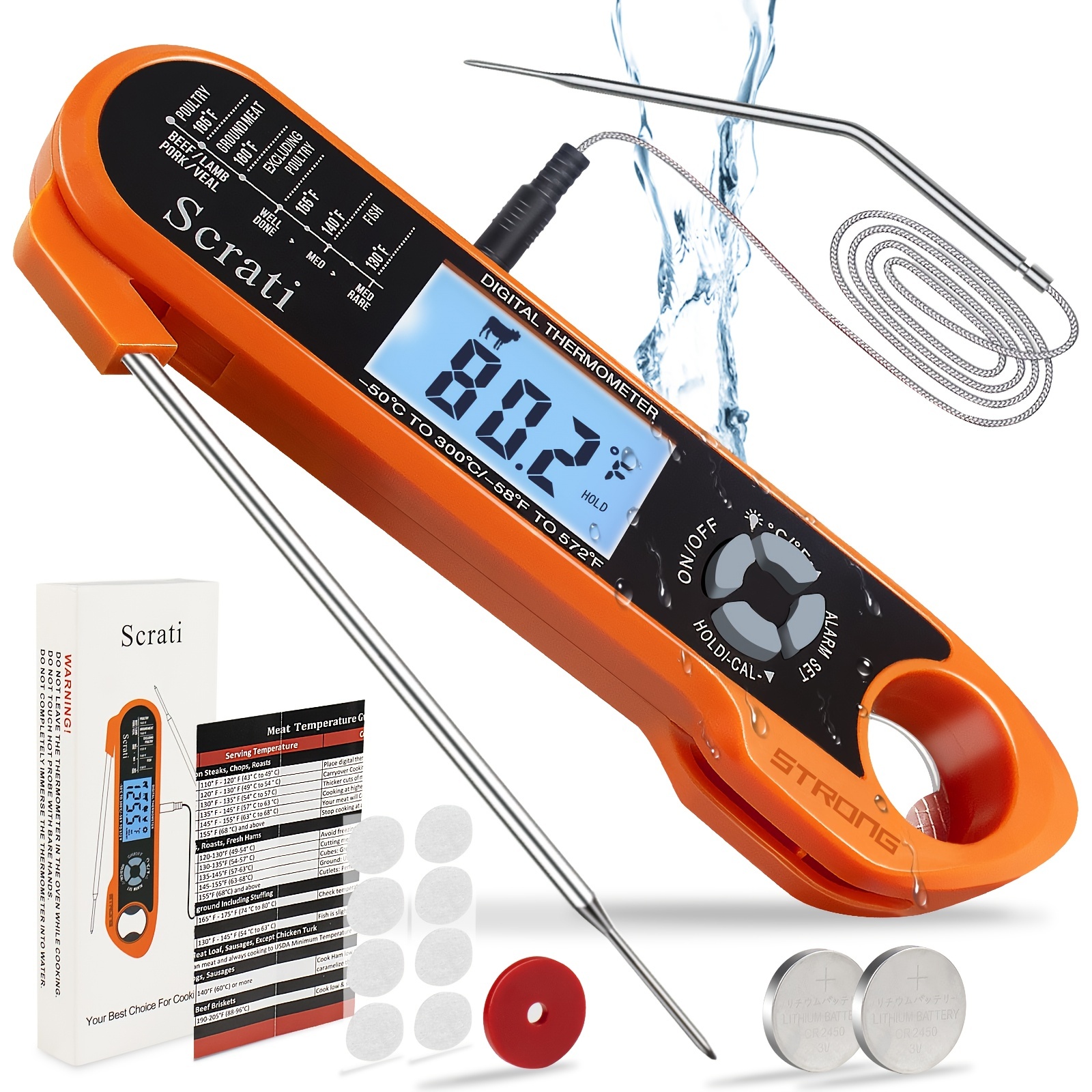 The MeatThermometer Digital InstantRead Food TemperatureProbe A