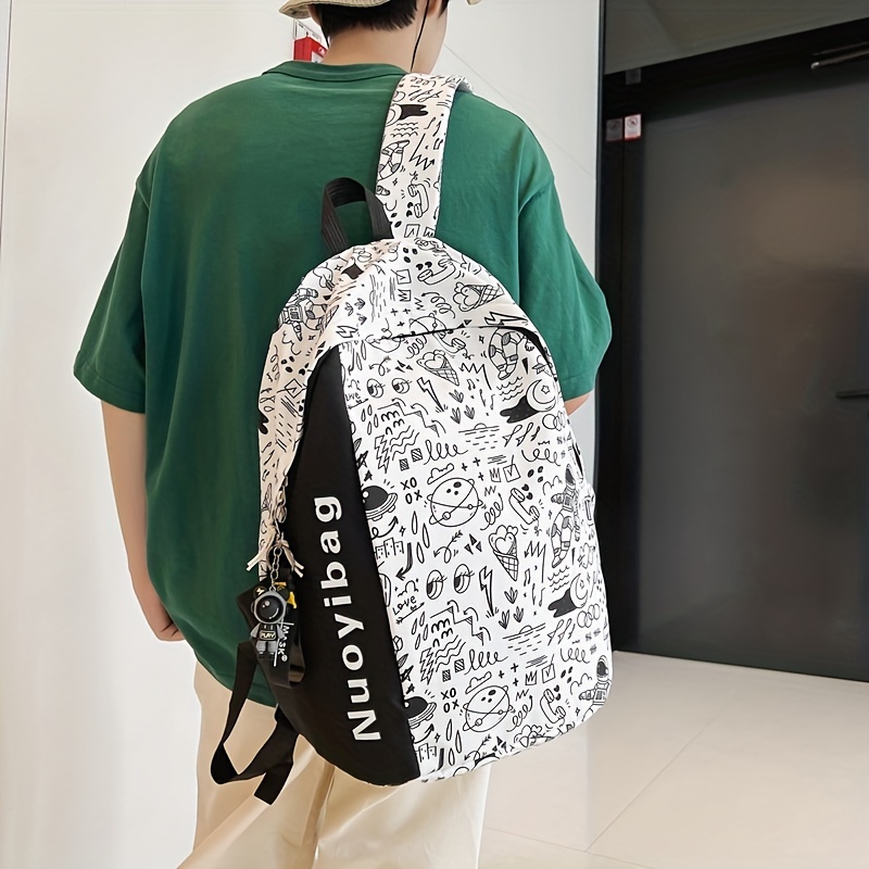 High School Students sling bag casual bag Men Allover Print Crossbody Bag  Casual Fashion Adjustable Printed Shoulder Bag For Daily Commuting,Gift For  Father,Handbag Schoolbag For Travel,College