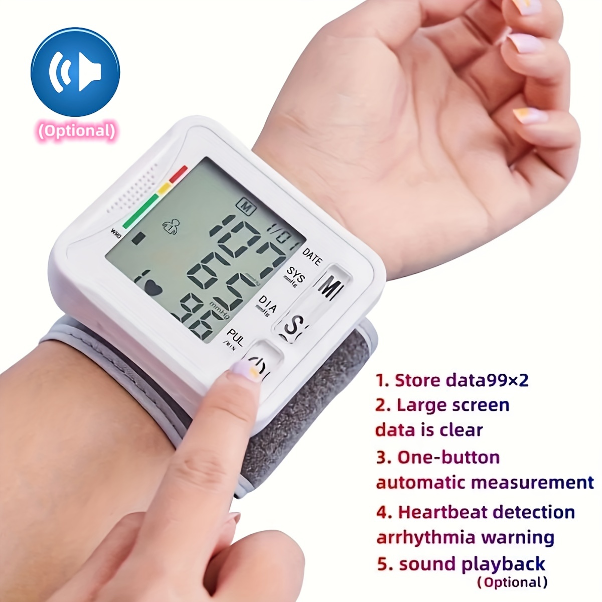 Comfier Blood Pressure Cuff Arm & Irregular Heartbeat Detector, Automatic Blood Pressure Monitor, Accurate BP Machine with Large