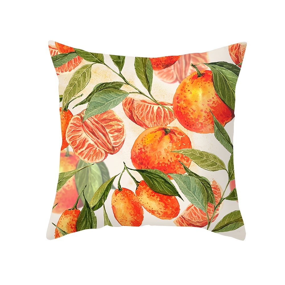 Housse de coussin de fruits Taie d'oreiller citron Housse de