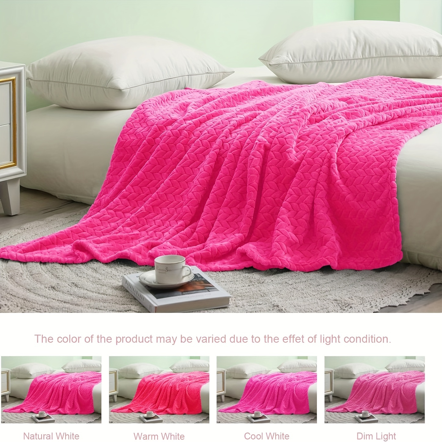 Deep pink throw discount blanket