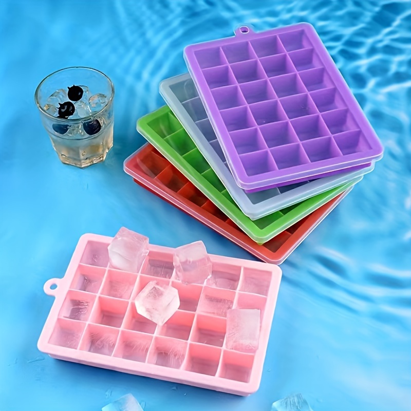 4/6/8/15/24 Grid Silicone Ice Mold Big Square Ice Tray Mold Durable Food  Grade Silicone Ice Cube Tray Ice Cube Maker With Lid