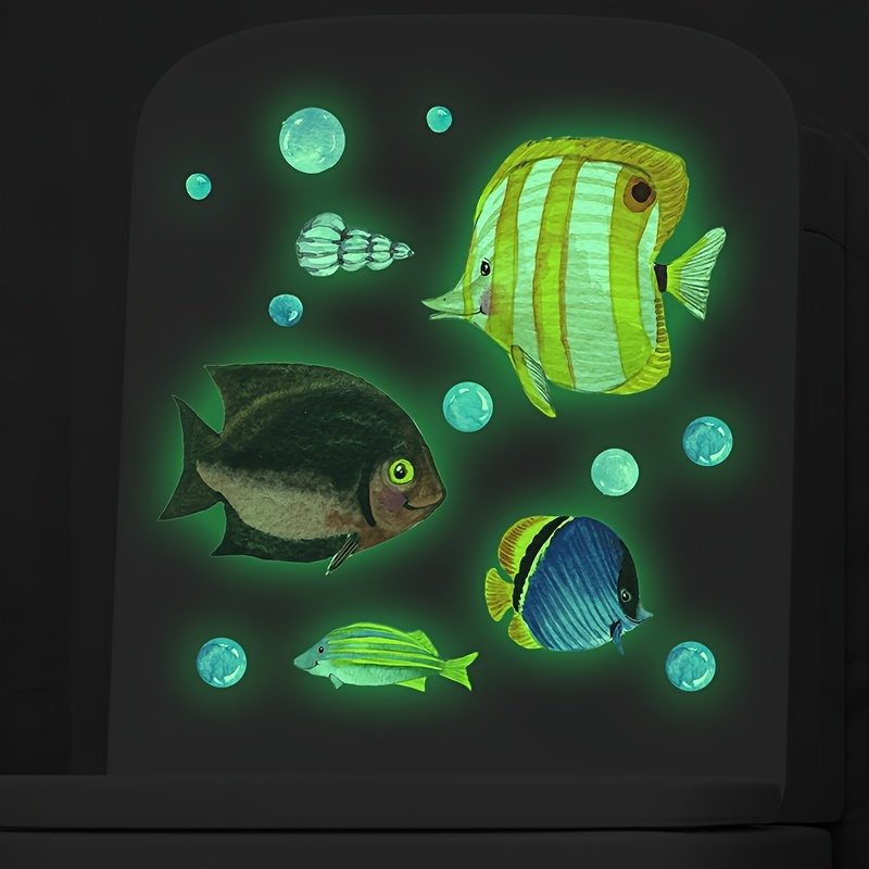 Devil Fish Toilet Sticker Glow in World Toilet Lid - Temu