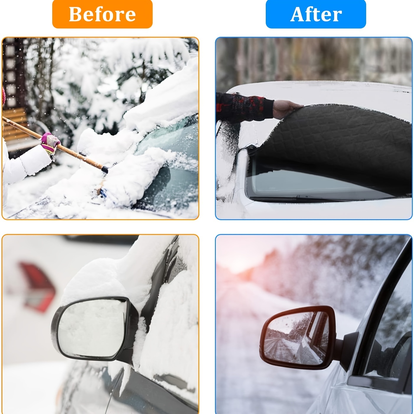 Auto windschutzscheiben abdeckung Winter Sonne Schnee Eis - Temu