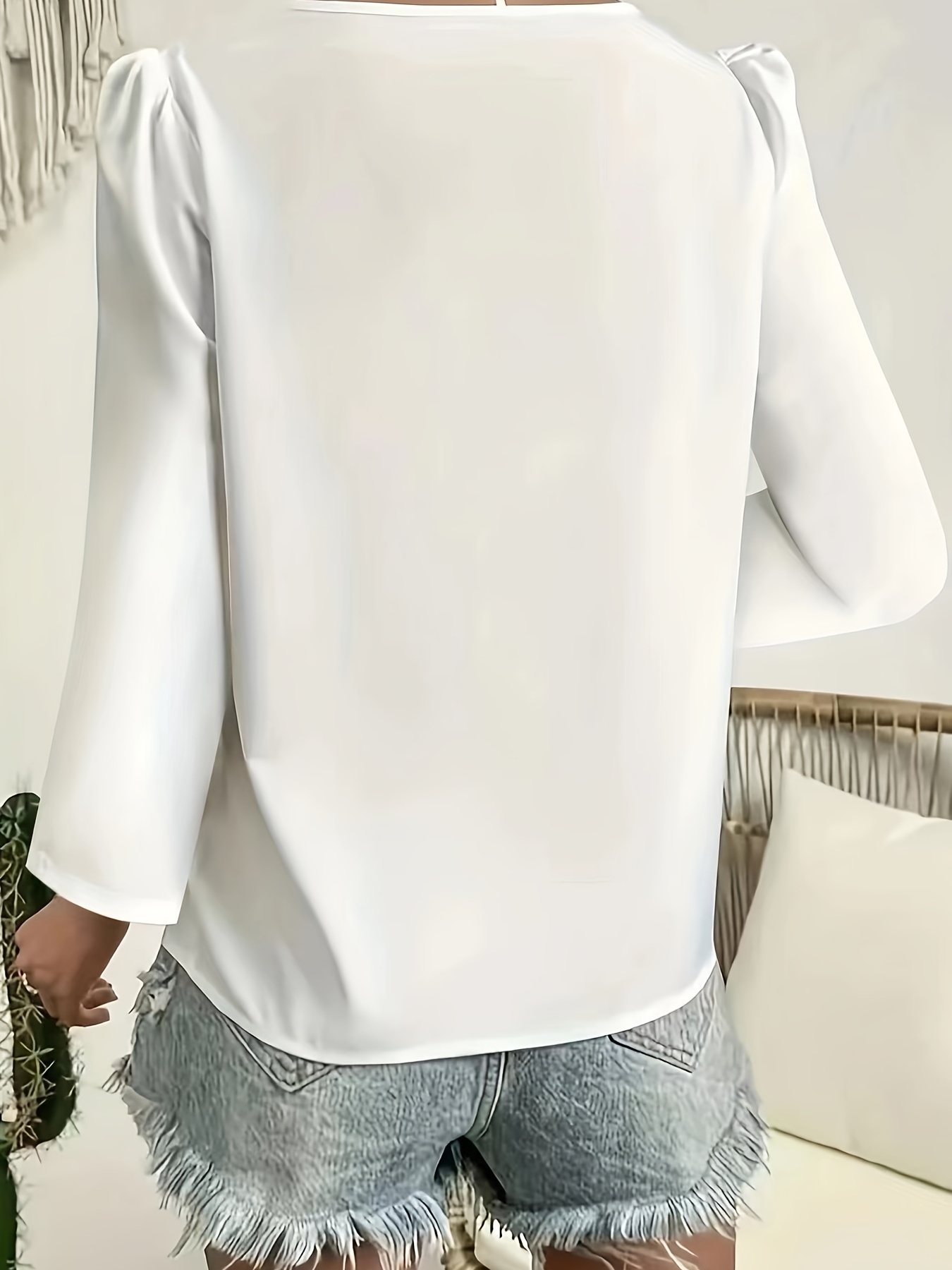 Blusa de cuello online blanca