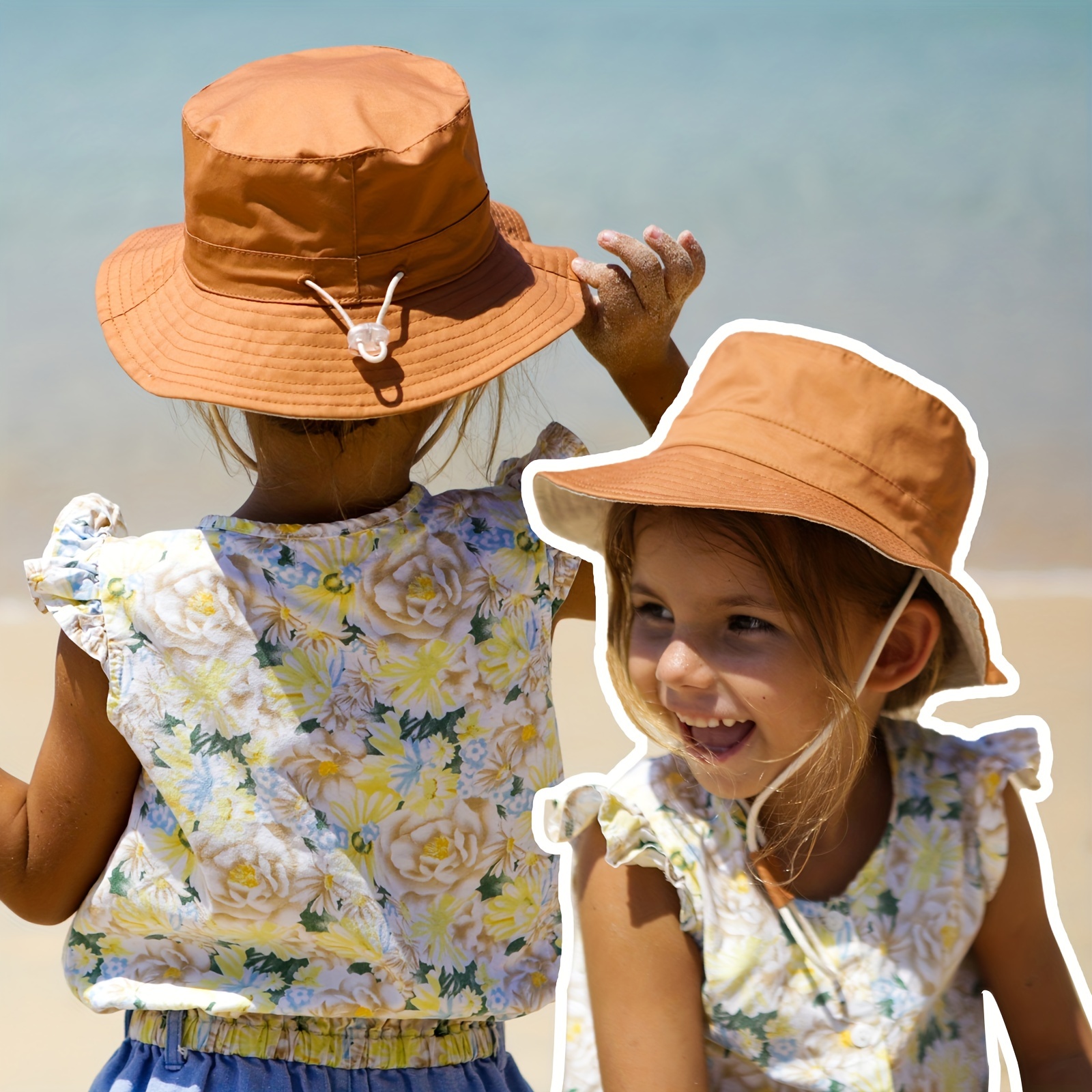 Kids Childrens Bucket Hat Sun Hat Summer Beach Fisherman Organic Cotton Boy  Girl