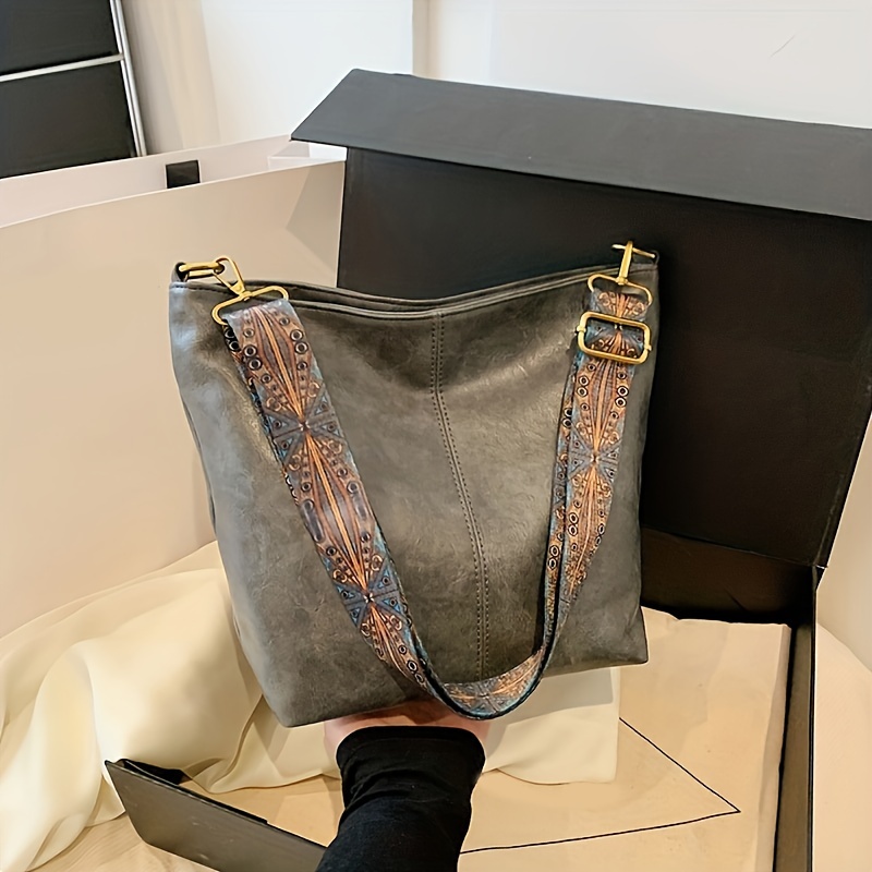 Simple Genuine Leather Crossbody Bag, Small Guitar Strap Shoulder Bag,  Fashion Square Purse For Women - Temu Austria