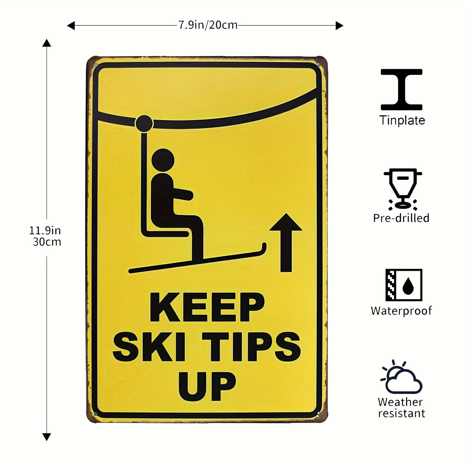 Retro Apres Ski Aluminum Sign Retro Skiing Plaque - Temu